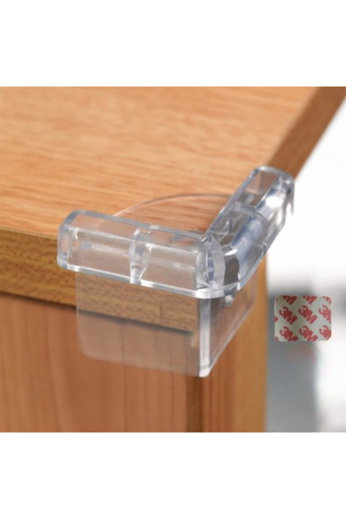 Leyaton BUFFER® 4 Adet Kendiliğinden 3M Yapışkanlı Yumuşak ve Esnek Yapıda Sehpa,Masa,Dolap Köşe Koruyucu Ap fotoğrafı 2 (önizleme)