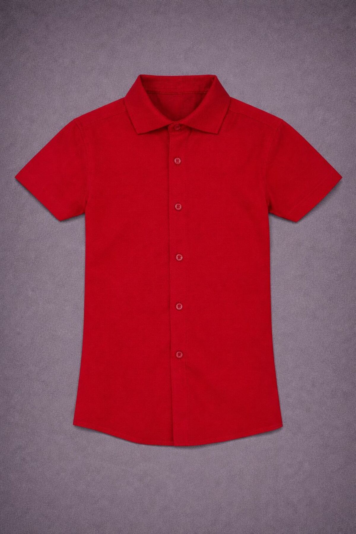 Boys Short Sleeve Shirt Dacron Fabric Red Black Turquoise Saxe Yellow