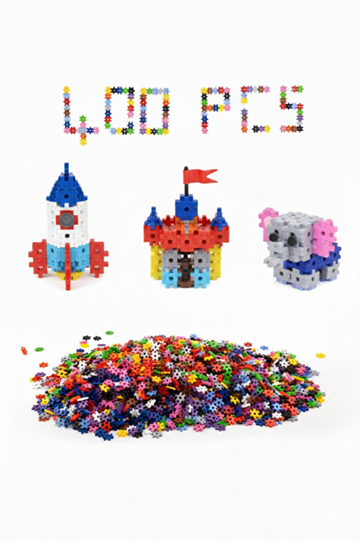 HAPPENS DreamBlocks Eğitici Tak-Çıkar Bloklar - Çocuklar İçin STEM Destekli Yaratıcı İnşa Oyun Seti fotoğrafı 5 (önizleme)