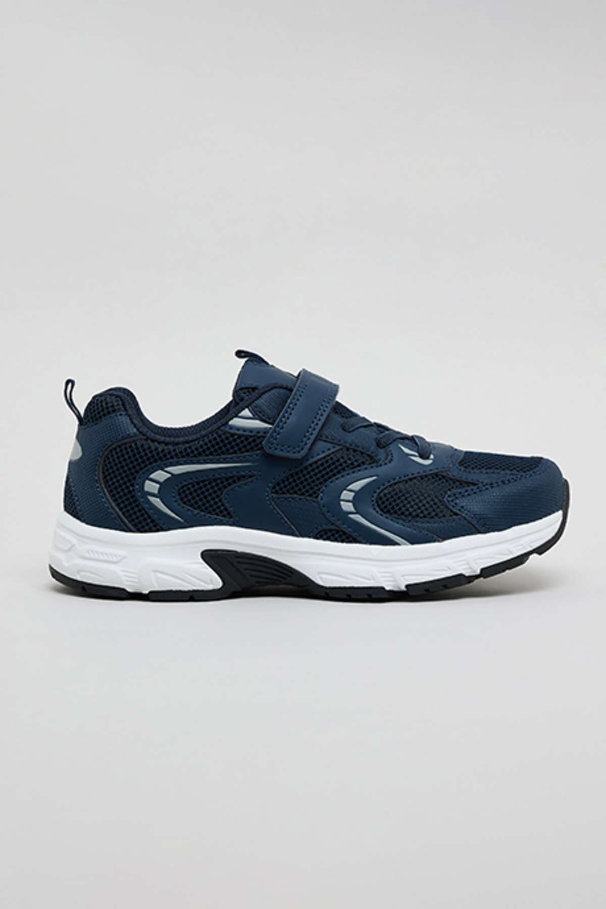 R&B Boy's Dark blue Textured Velcro Running Shoes