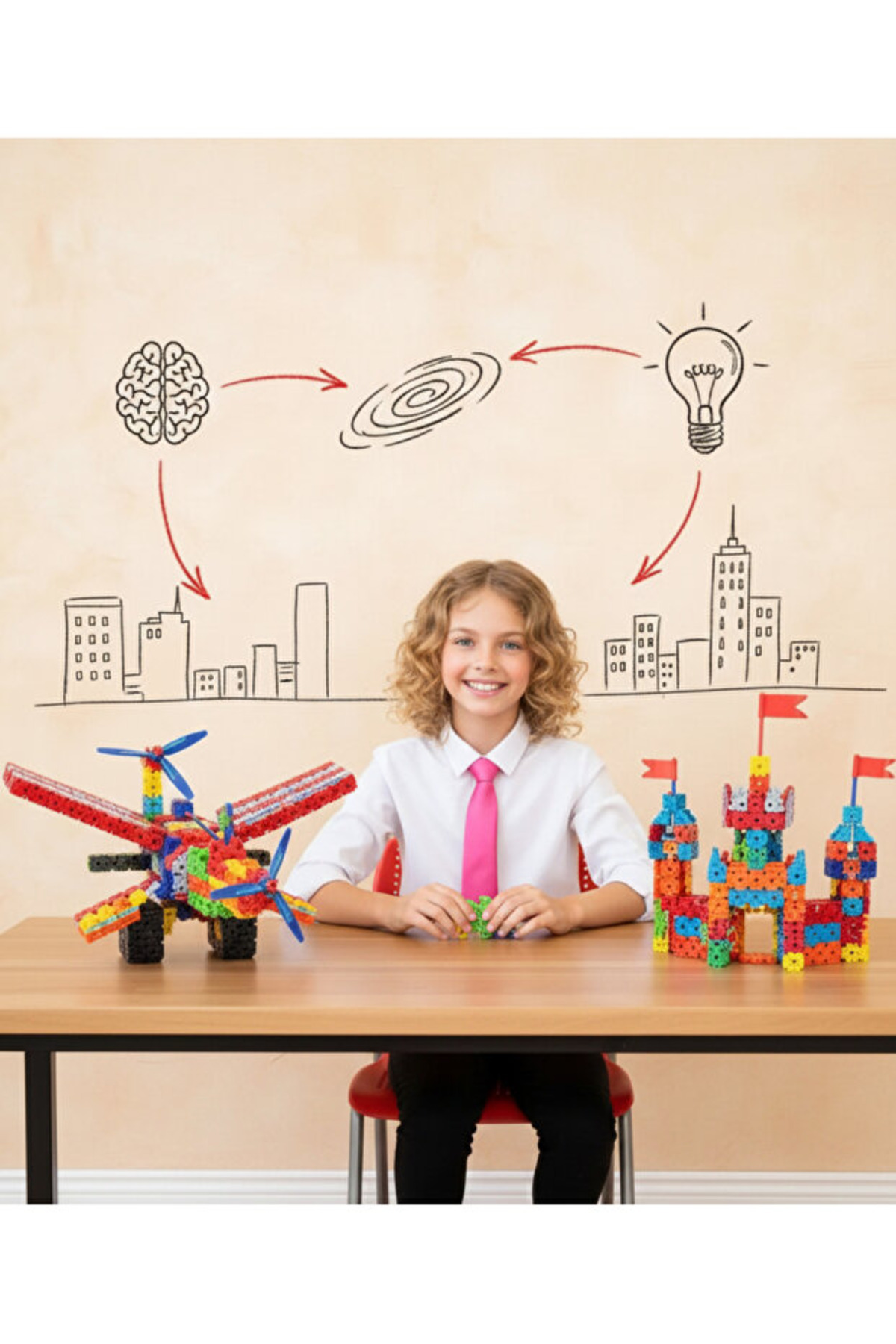 HAPPENS DreamBlocks Eğitici Tak-Çıkar Bloklar - Çocuklar İçin STEM Destekli Yaratıcı İnşa Oyun Seti fotoğrafı 3 (önizleme)