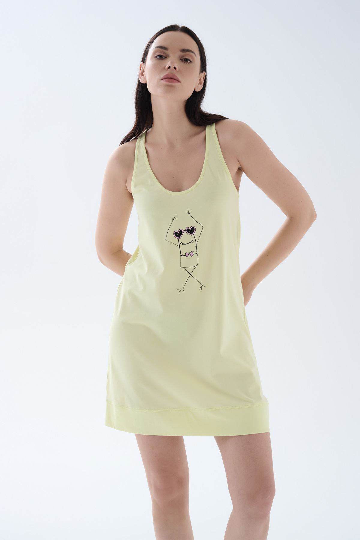 Hays Kadın Pamuklu İnce Askılı Atlet Gecelik