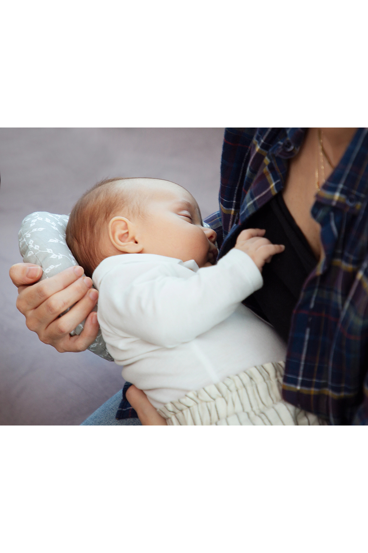 Babyjem Emzirme Yastığı Gri Çiçek fotoğrafı 2 (önizleme)