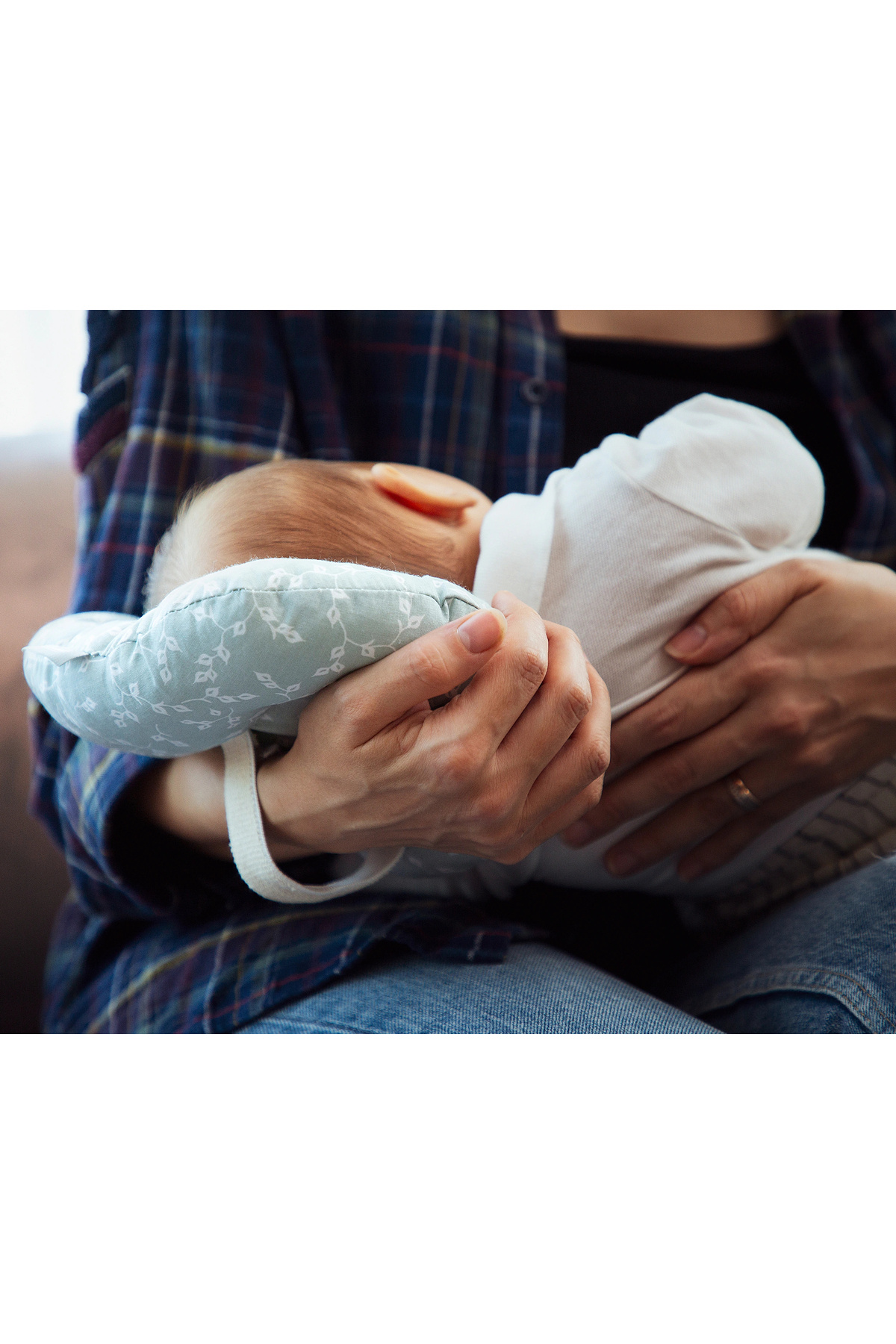 Babyjem Emzirme Yastığı Mint Çiçek fotoğrafı 3 (önizleme)