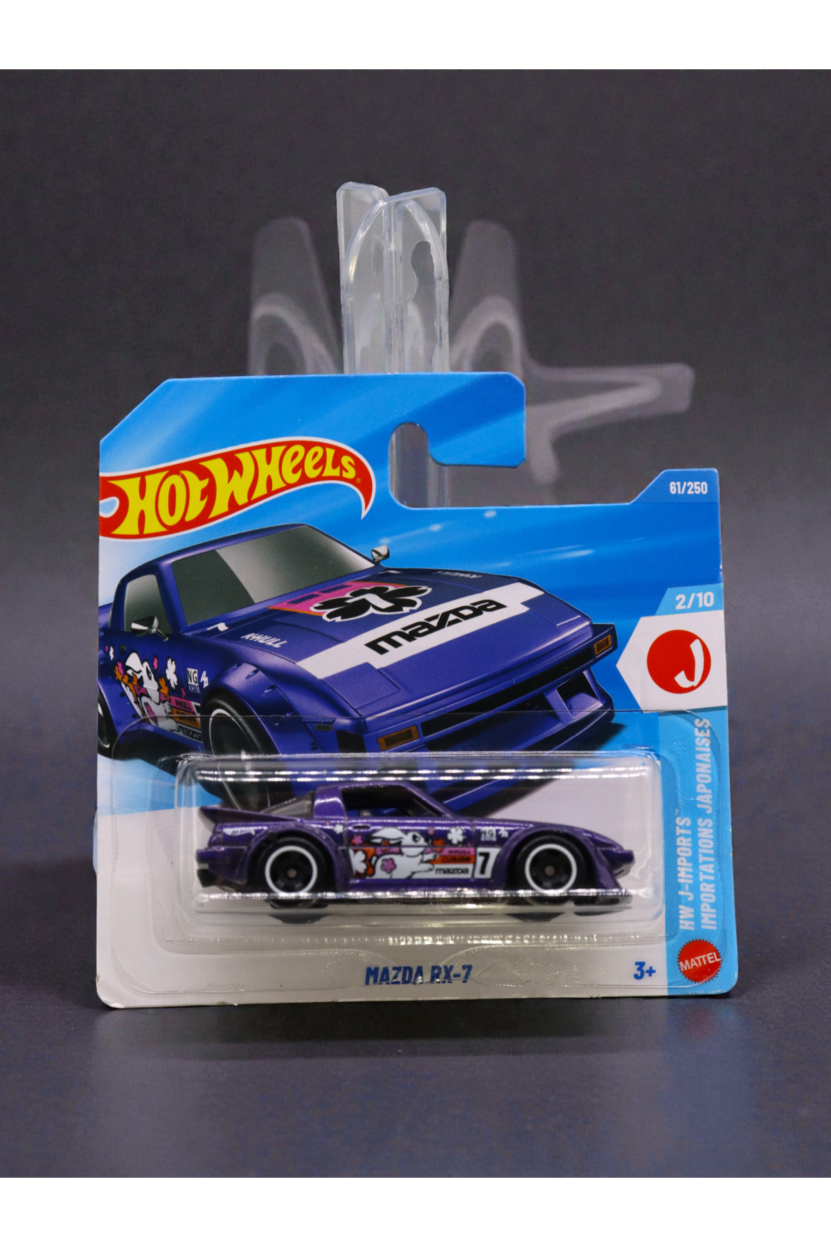 HOT WHEELS Mazda RX-7 - Mor (1/64) JJJ29 fotoğrafı 2 (önizleme)