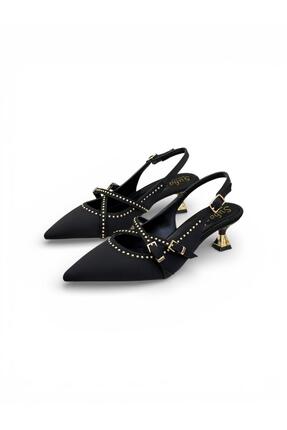 Subaşı YENİ SEZON KADIN STİLETTO GALVANİZ TOPUKLU 5 CM TROKLU AYAKKABI