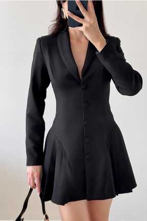 zenna Pileli Ceket Elbise