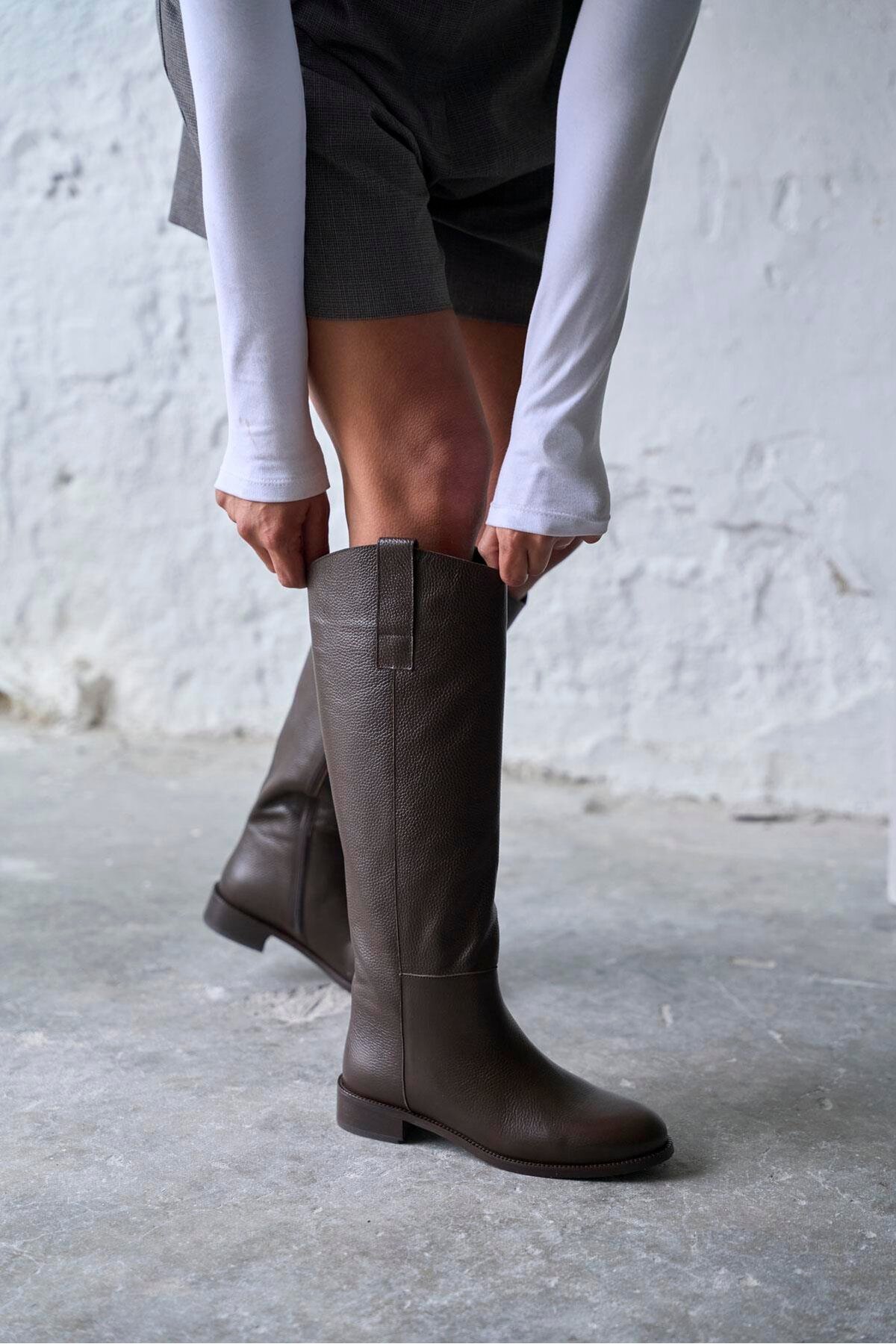 PELİN'İN AYAKKABILARI  SAİNTS XL KAHVE DERİ ÇİZME - Görsel 5