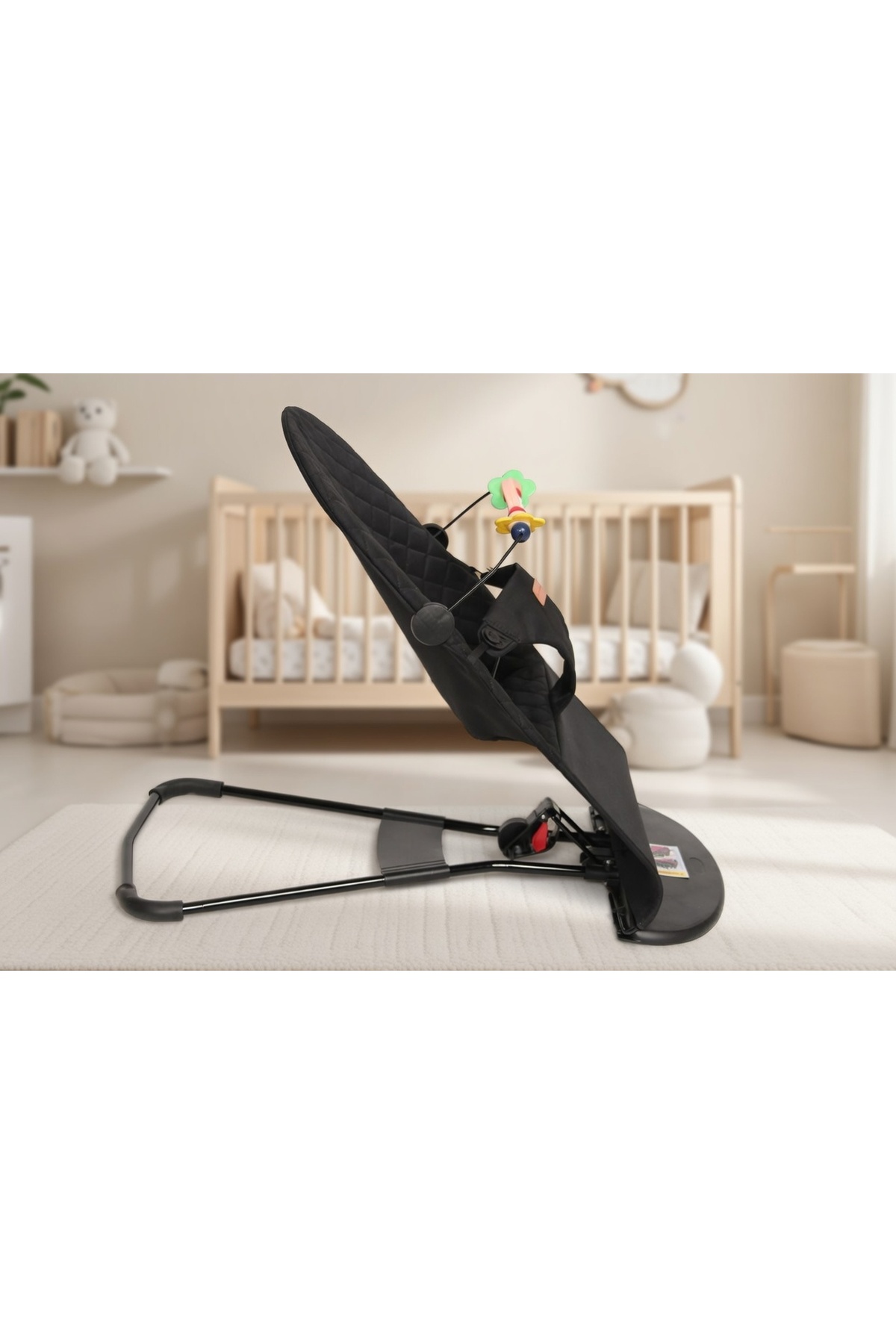 PURE & GLOW HOME Premium Cotton Üç Kademeli Sallanan Ana Kucağı Siyah fotoğrafı 4 (önizleme)
