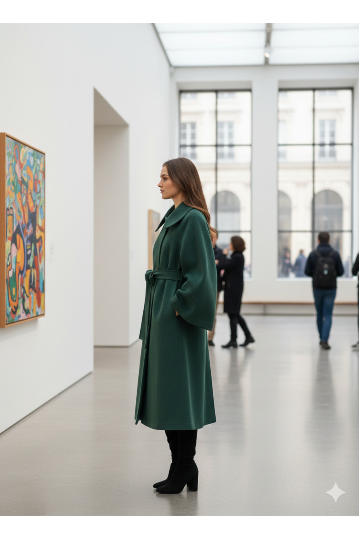 MODELİSA  KADIN KUŞAK DETAYLI KAŞE KABAN - Görsel 2