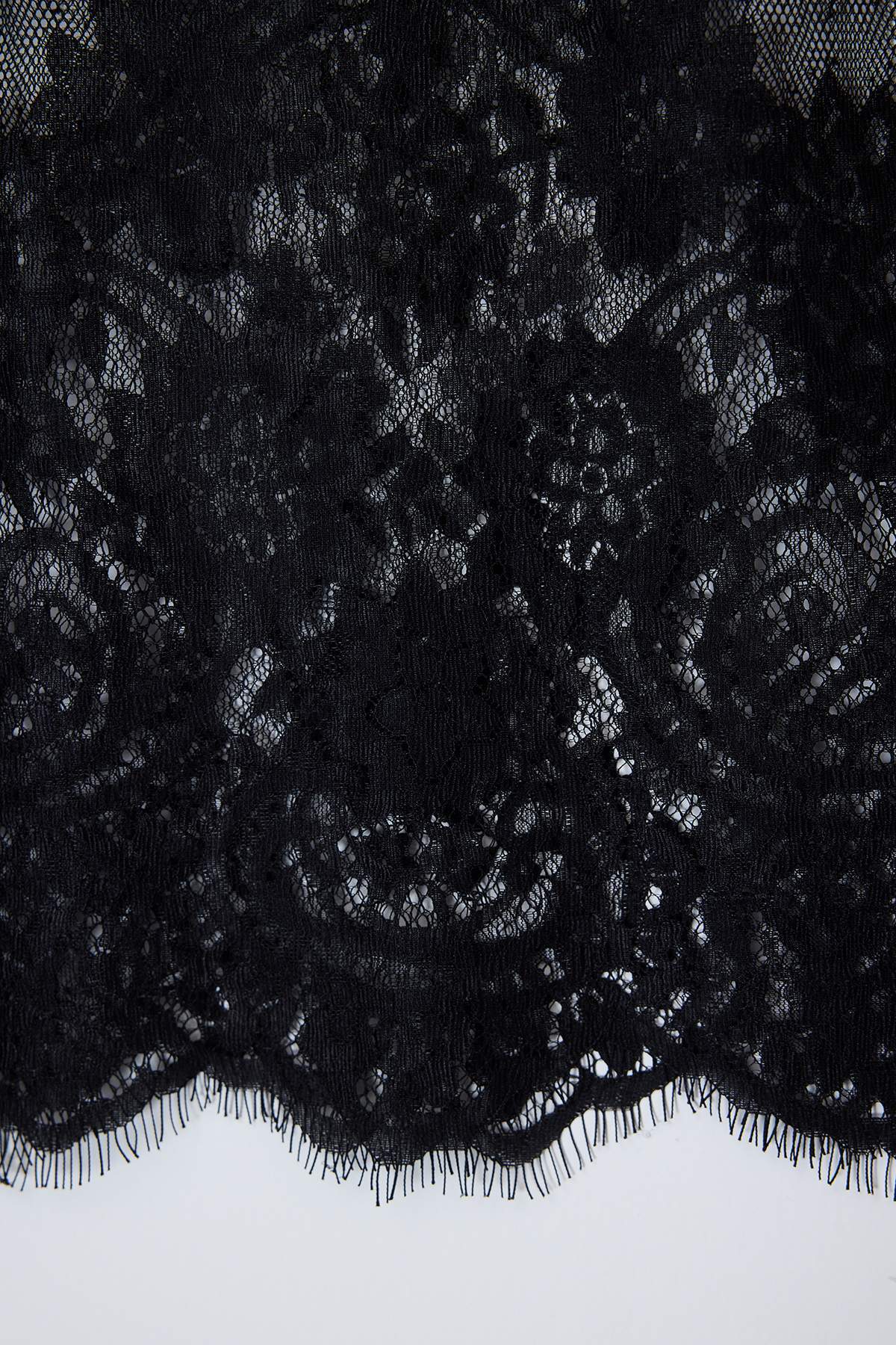 Trendyolmilla  Siyah Dantel Detaylı Triko Etek TWOSS26ET00116 - Görsel 8