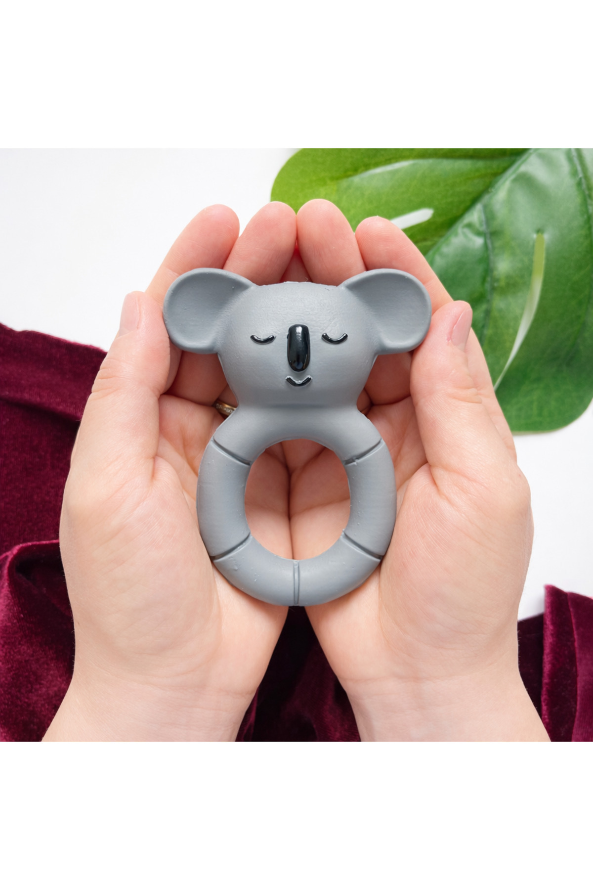 Hubble Bebek Diş Kaşıyıcı & Oyuncak - Koala Halkalı Şekilli Dişlik (%100 DOĞAL KAUÇUK) BPA İçermez fotoğrafı 2 (önizleme)