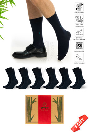 DAYCO Premium Lacivert Bambu Yün Kışlık Erkek Soket Çorap