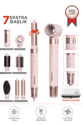 Torima Saç Şekillendirme ve Kurutma Seti 7in1 Hava Üflemeli Fön Makinesi Airw...