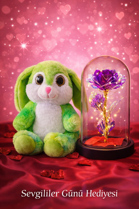 viyolmarketim Sevimli Peluş Tavşan 25 cm – Uyku & Oyun Arkadaşı, Karışık Renk...