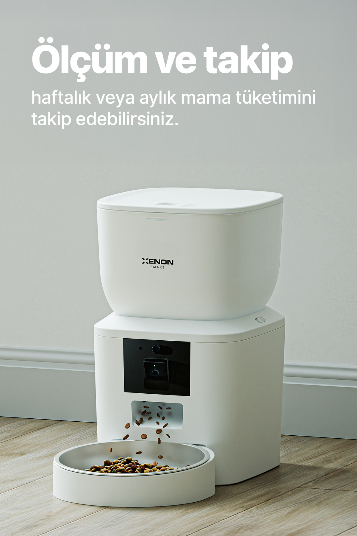 Xenon Smart Akıllı Kedi Besleme Set Kamera Çelik Kase Sesli Kedi Mama Kabı, Otomatik Kablosuz Su Pınarı Şarjlı fotoğrafı 4 (önizleme)