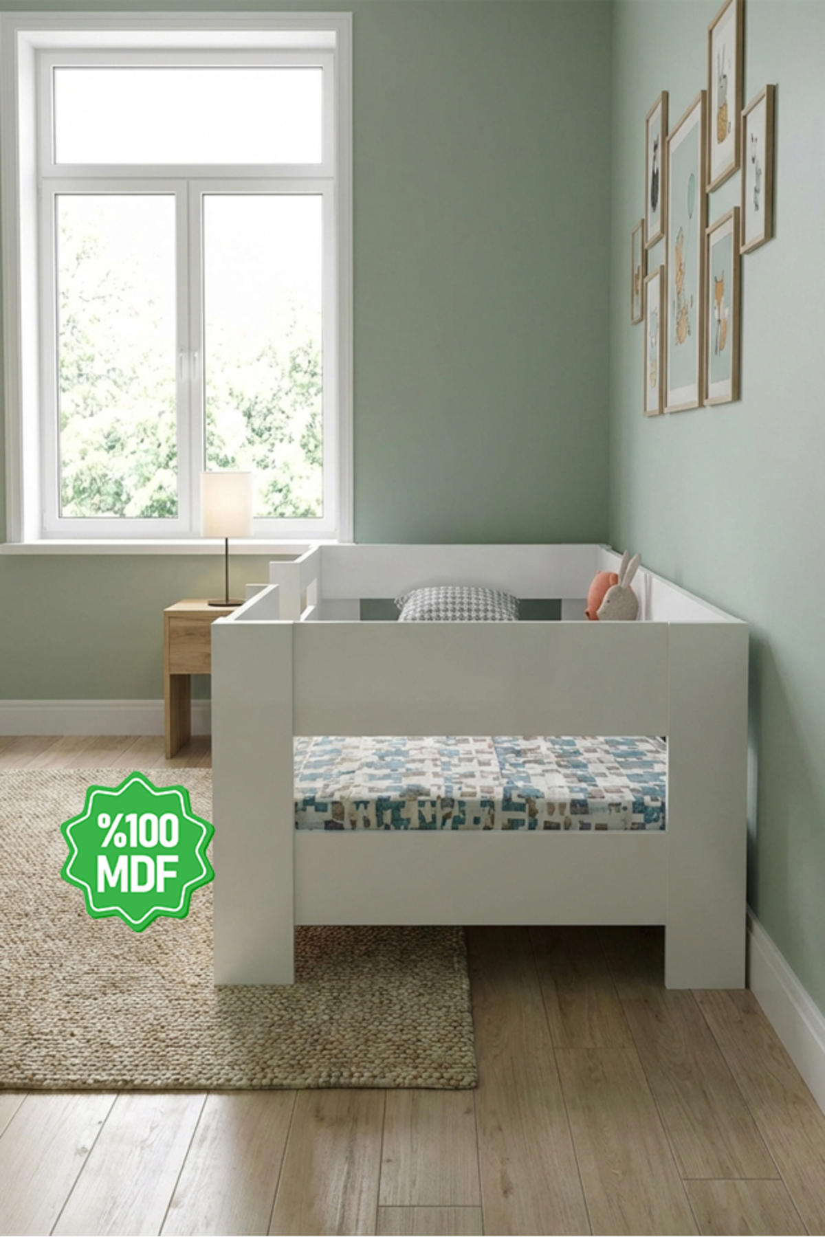 Ninnimo Vega Montessori Beyaz Mdf Karyola 90x190 Yatak Uyumlu M5 fotoğrafı 3 (önizleme)