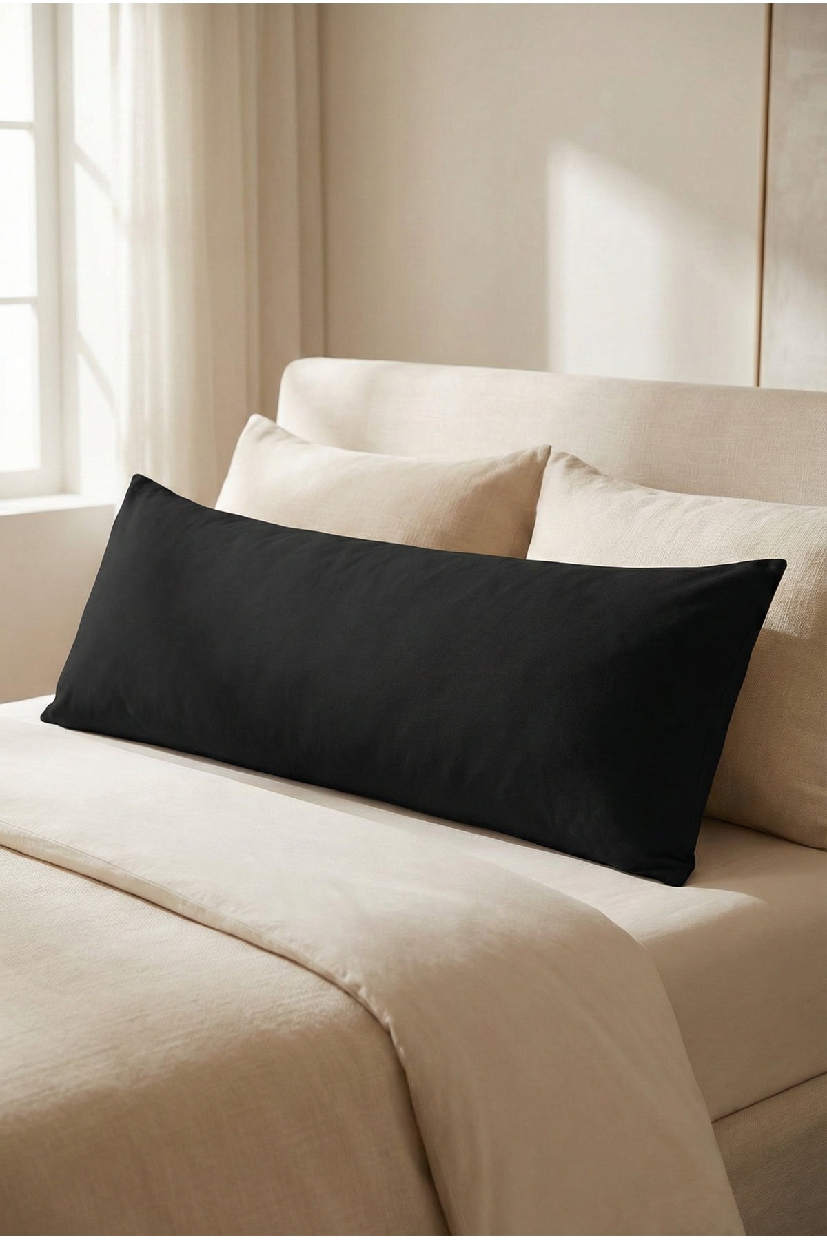 NESCO Dolgun Yan Yatış Hamile Yastığı Ve Dekoratif Uzun Yastık 50x150 Çift Kişilik Yatak Yastığı- 2200gr fotoğrafı 5 (önizleme)