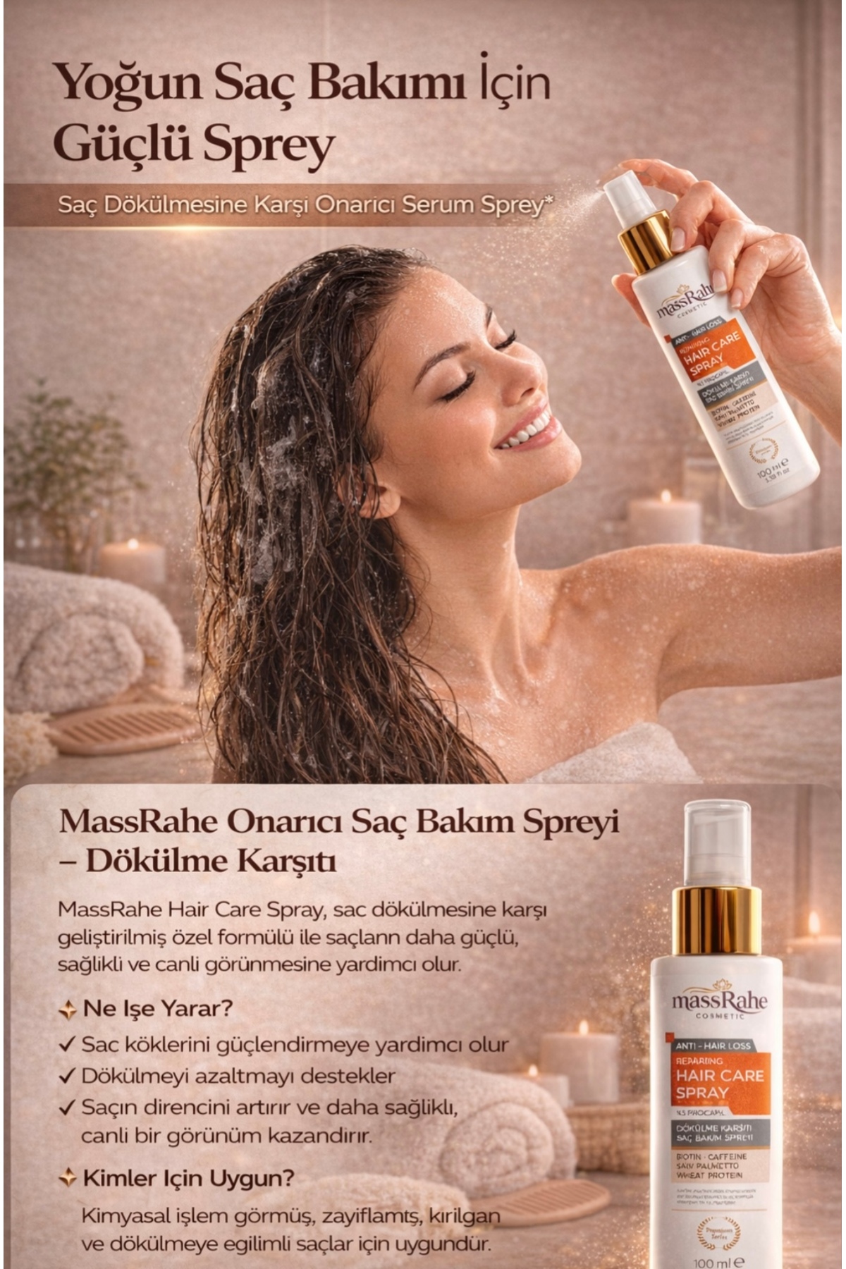 Dökülme Karşıtı Onarıcı Saç Bakım Spreyi — TYC6E7E5221F8587BDAEA2900 — تصویر 4 از 4