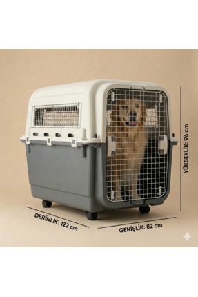 Tasma Market IATA Onaylı XXL Tekerlekli Büyük Irk Kedi ve Köpek Taşıma Kafesi...