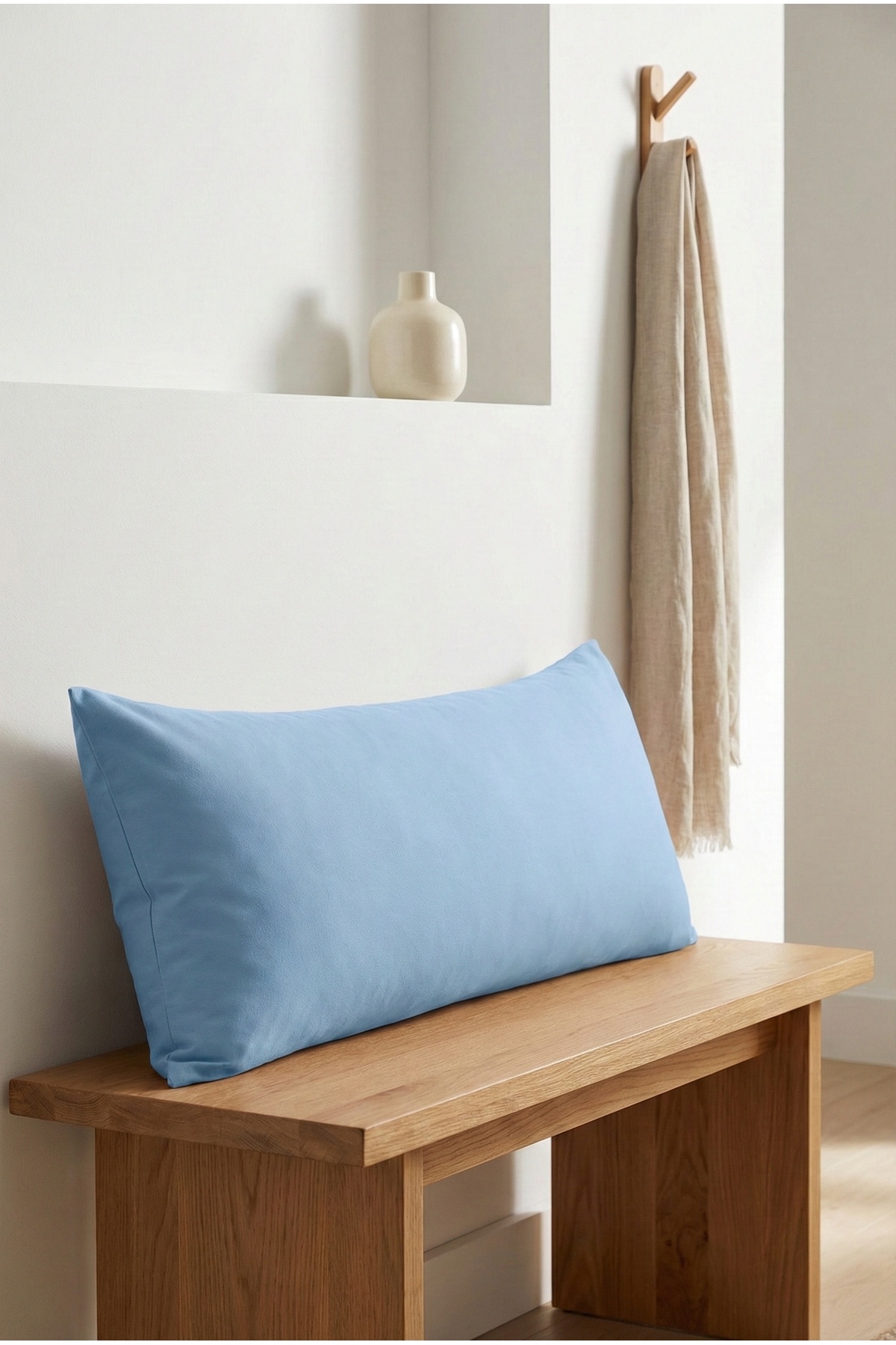 NESCO Dolgun Yan Yatış Hamile Yastığı Ve Dekoratif Uzun Yastık 50x150 Çift Kişilik Yatak Yastığı- 2200gr fotoğrafı 7 (önizleme)