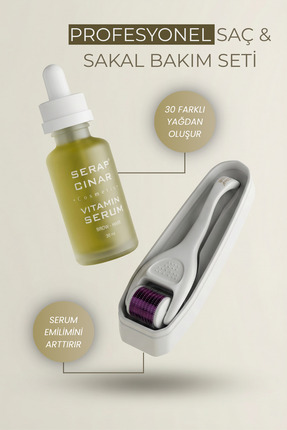 Serap Çınar Cosmetics Saçkıran & Sakal Kıran Alopesi Etkili Vitamin Serum 30m...