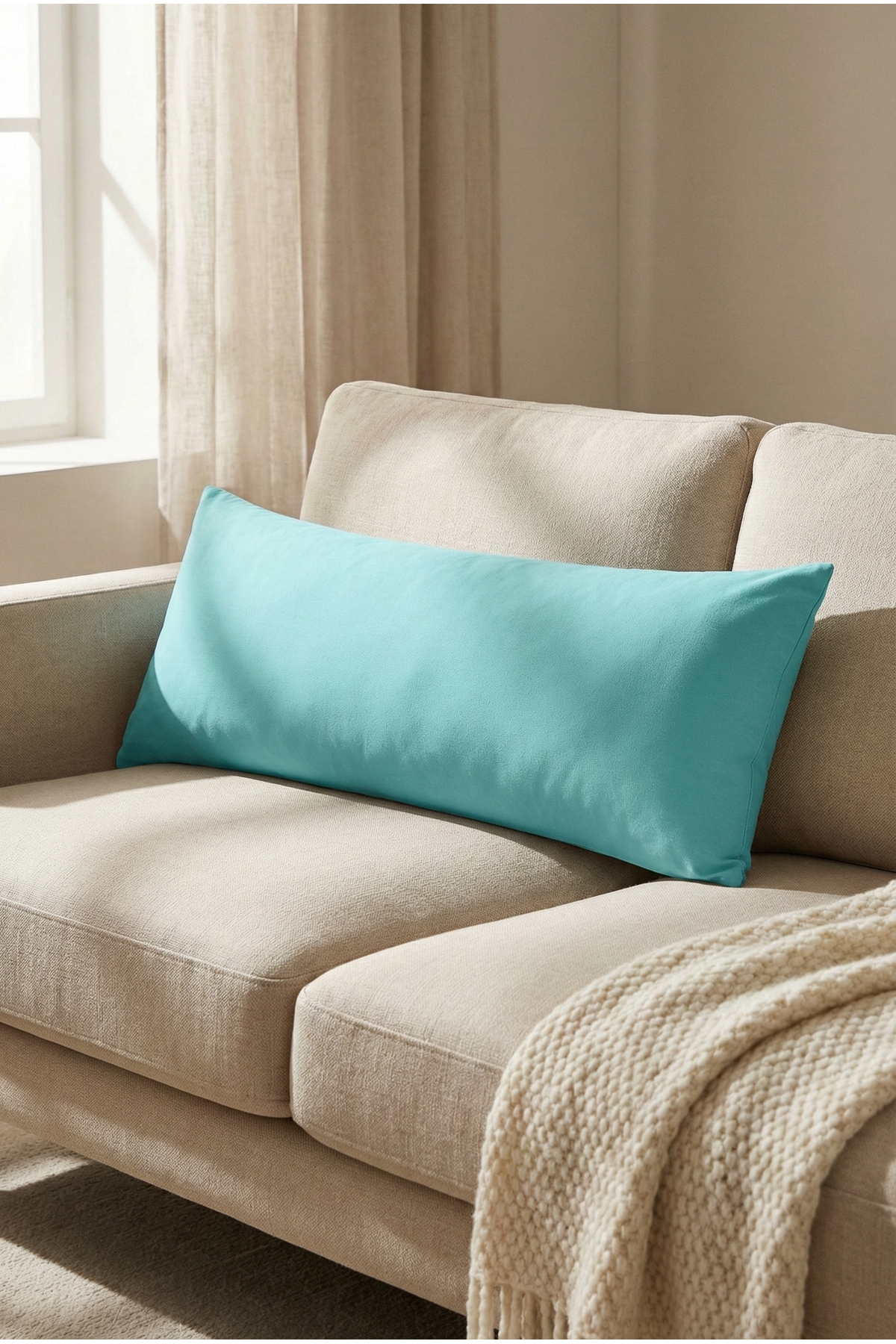 NESCO Dolgun Yan Yatış Hamile Yastığı Ve Dekoratif Uzun Yastık 40x120 - 1400gr fotoğrafı 3 (önizleme)