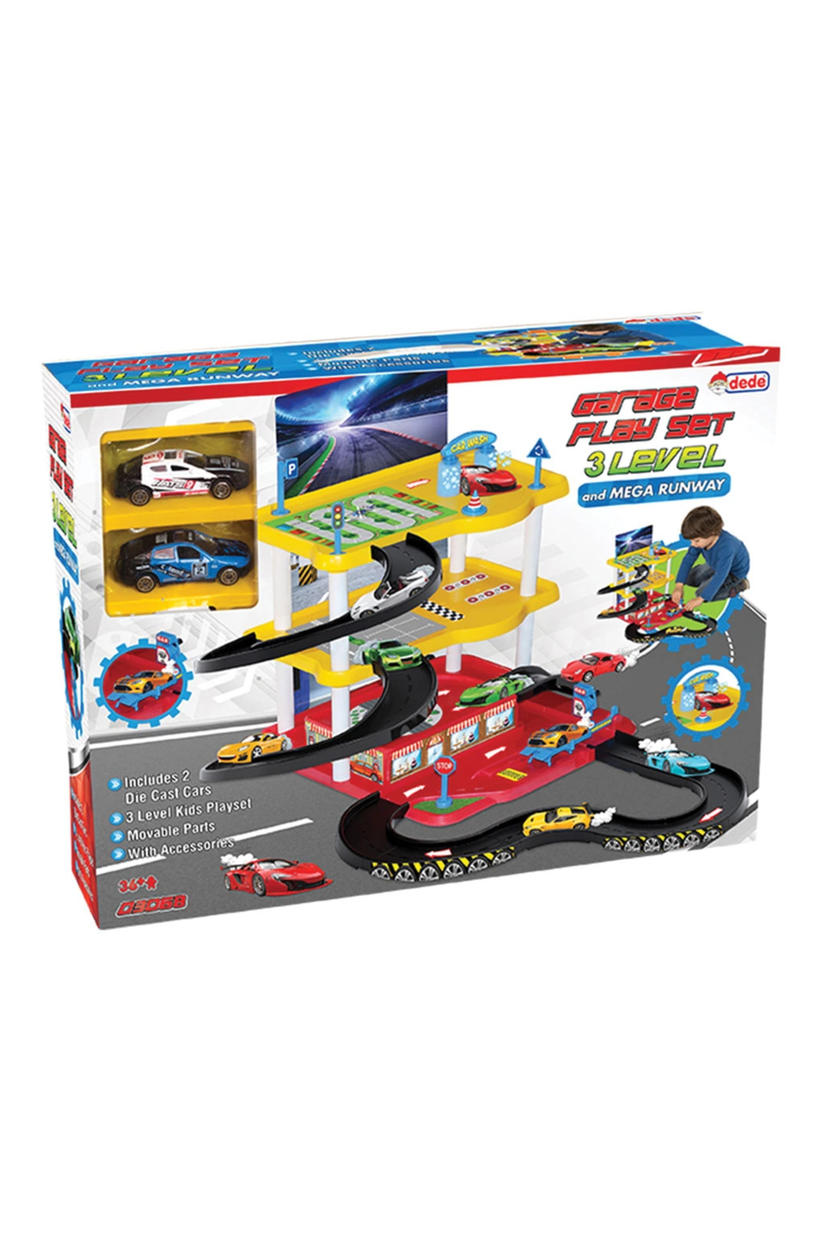 Doğan Oyuncak Dünyası 3 Katlı Garaj Oyun Seti - Otopark Seti - Araba Seti - Hotwheels Seti - Istasyon fotoğrafı 5 (önizleme)