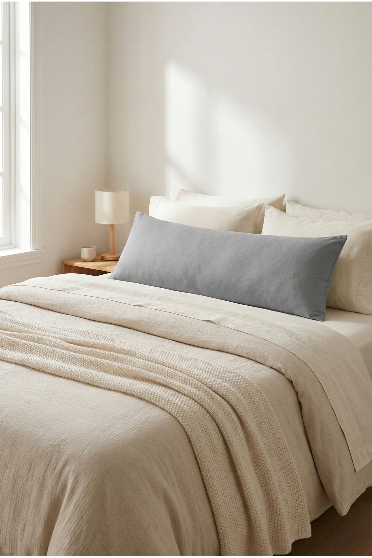 NESCO Dolgun Yan Yatış Hamile Yastığı Ve Dekoratif Uzun Yastık 50x120 - 1600gr fotoğrafı 5 (önizleme)