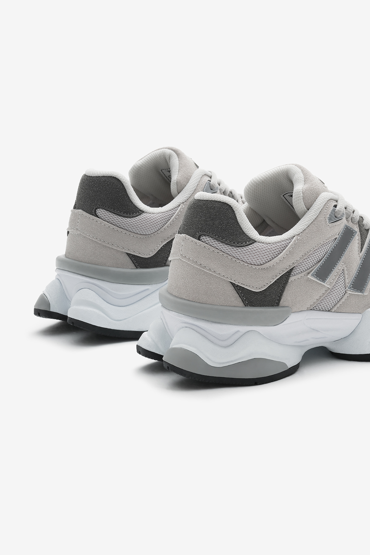 Tonny Black  Unisex Gri Poli Taban Anorak Desenli Yüksek Taban Bağcıklı Spor Ayakkabı - Görsel 6