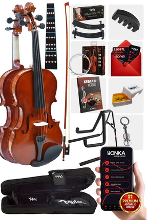 Midex Cvl-744-stys Profesyonel 4/4 Full Keman Seti (YASTIK STAND SUSTURUCU RE...