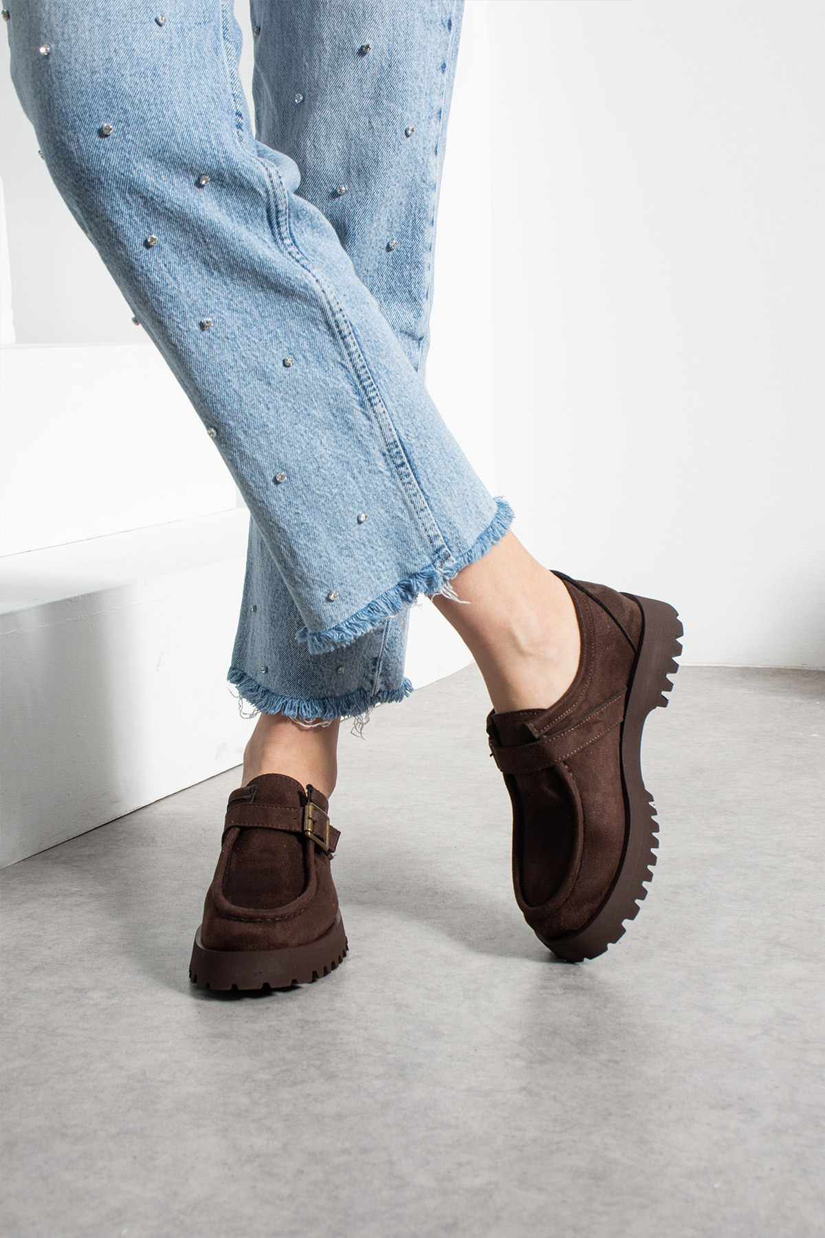 HVZ Exclusive  Kahverengi Ayakkabı Loafer Makosen Casual Ergonomik Rahat Yumuşak Taban Maskulen Ayakkabı - Görsel 5