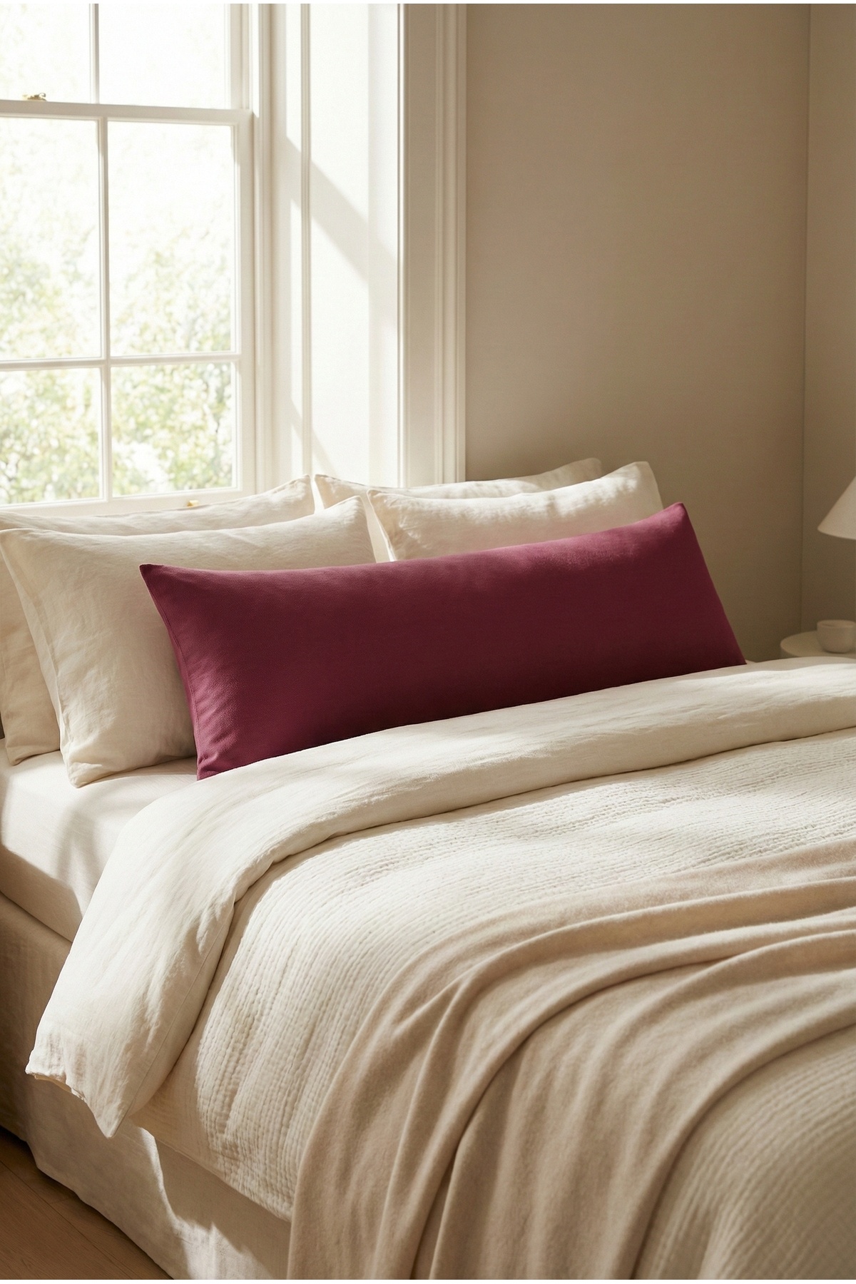 NESCO Dolgun Yan Yatış Hamile Yastığı Ve Dekoratif Uzun Yastık 50x120 - 1600gr fotoğrafı 5 (önizleme)