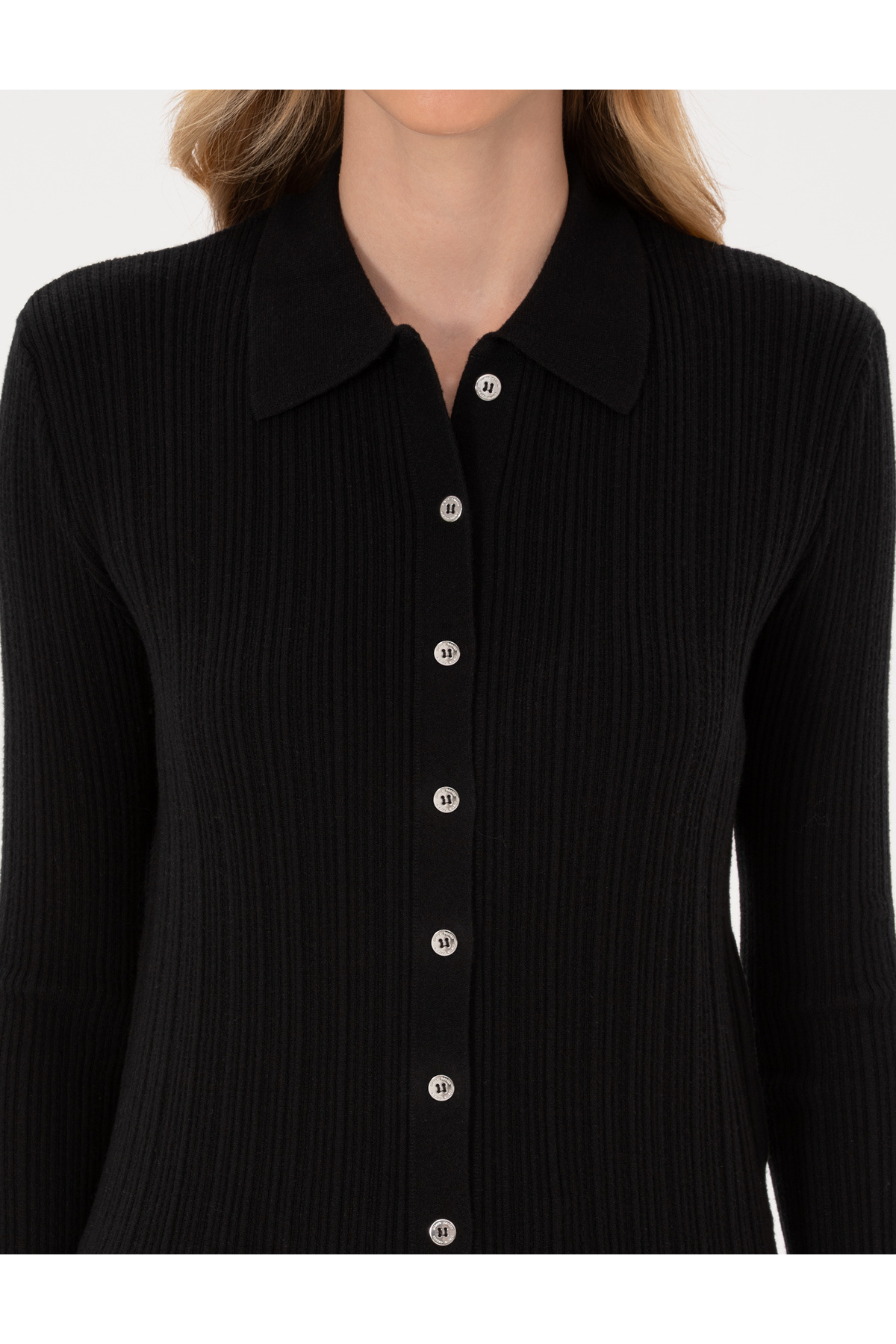 Pierre Cardin  Siyah Slim Fit Triko Hırka 50316338-VR046 - Görsel 6