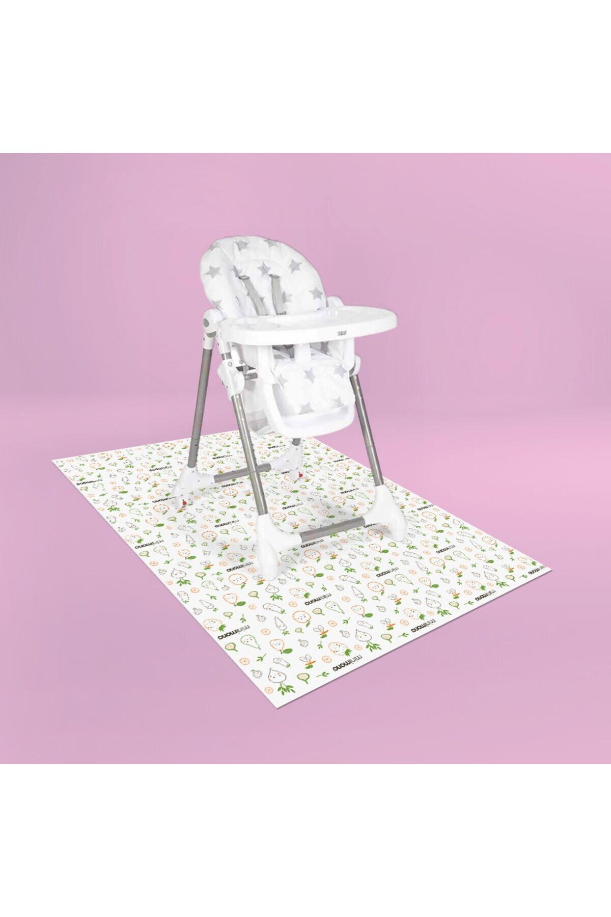 Minimono Mama Sandalyesi Örtüsü Meyve Sebze 3 Adet 10'lu Rulo fotoğrafı 5 (önizleme)