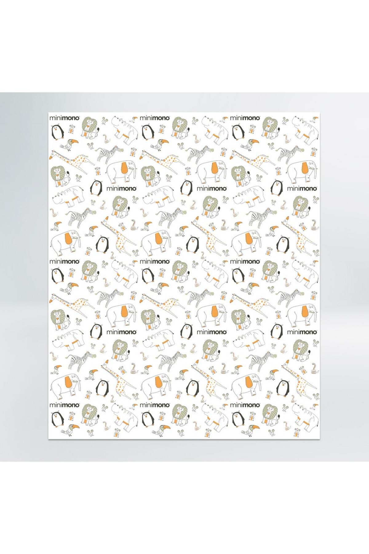 Minimono Mama Sandalyesi Örtüsü Orman Hayvanları 3 Adet 10'lu Rulo fotoğrafı 3 (önizleme)