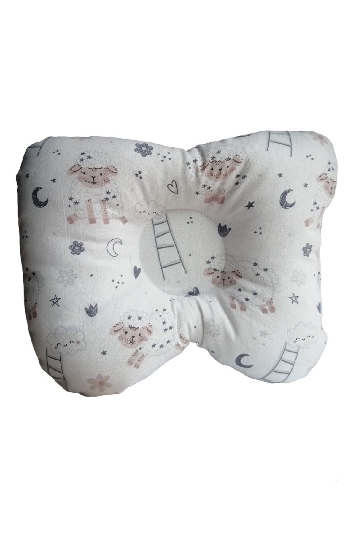 Bebek Özel Pamuklu Bebek Düz Kafa Yastığı Kuzular Desenli (25x30 cm) fotoğrafı 5 (önizleme)