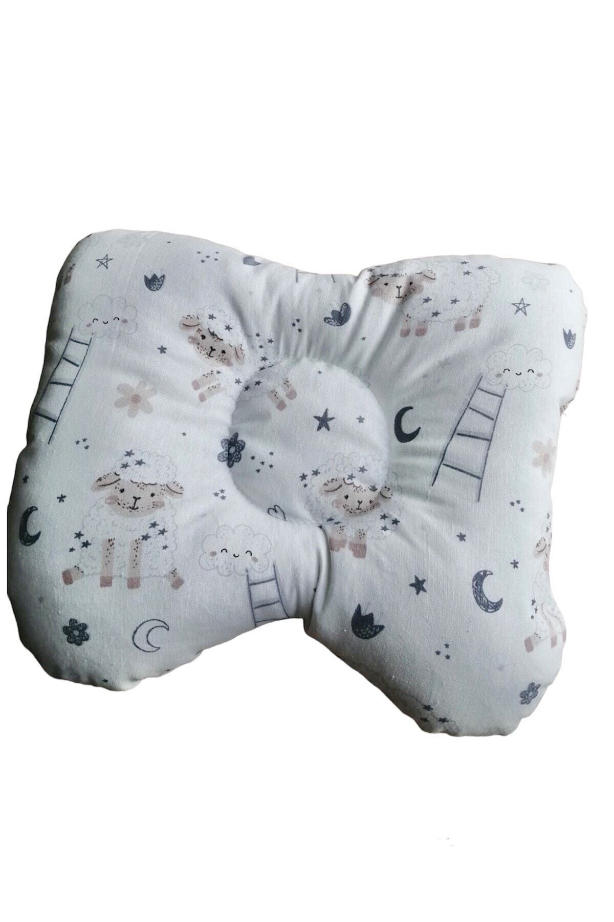 Bebek Özel Pamuklu Bebek Düz Kafa Yastığı Kuzular Desenli (25x30 cm) fotoğrafı 6 (önizleme)