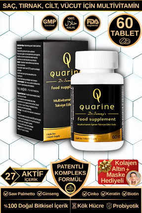 Dr.Sammy's Saç & Tırnak Vitamini - 27 Aktif Bitkisel Kök Hücre Multivitamin T...