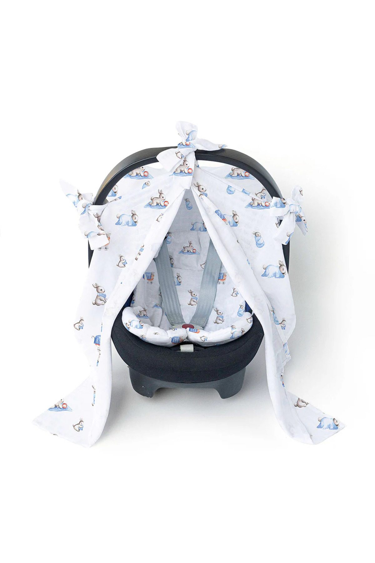 Deux Lapins % 100 Pamuk Müslin Puset Örtüsü - Bébé Lapin fotoğrafı 3 (önizleme)