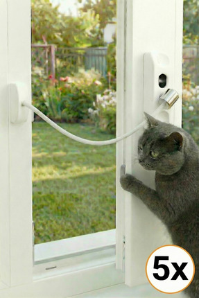 Viselia Anahtarlı Çelik Halatlı Pencere Çocuk Kilidi Çocuk Emniyet Kilidi 5 A...