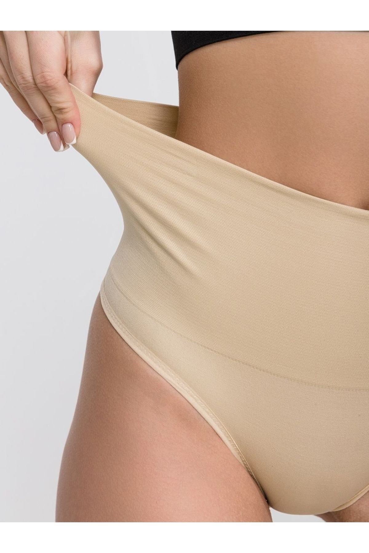 MİSTİRİK Mabet Model Alt Karın Toparlayan Ve Sıkılaştıran Yüksek Bel Slip Külot Korse Ten Renk görsel 2