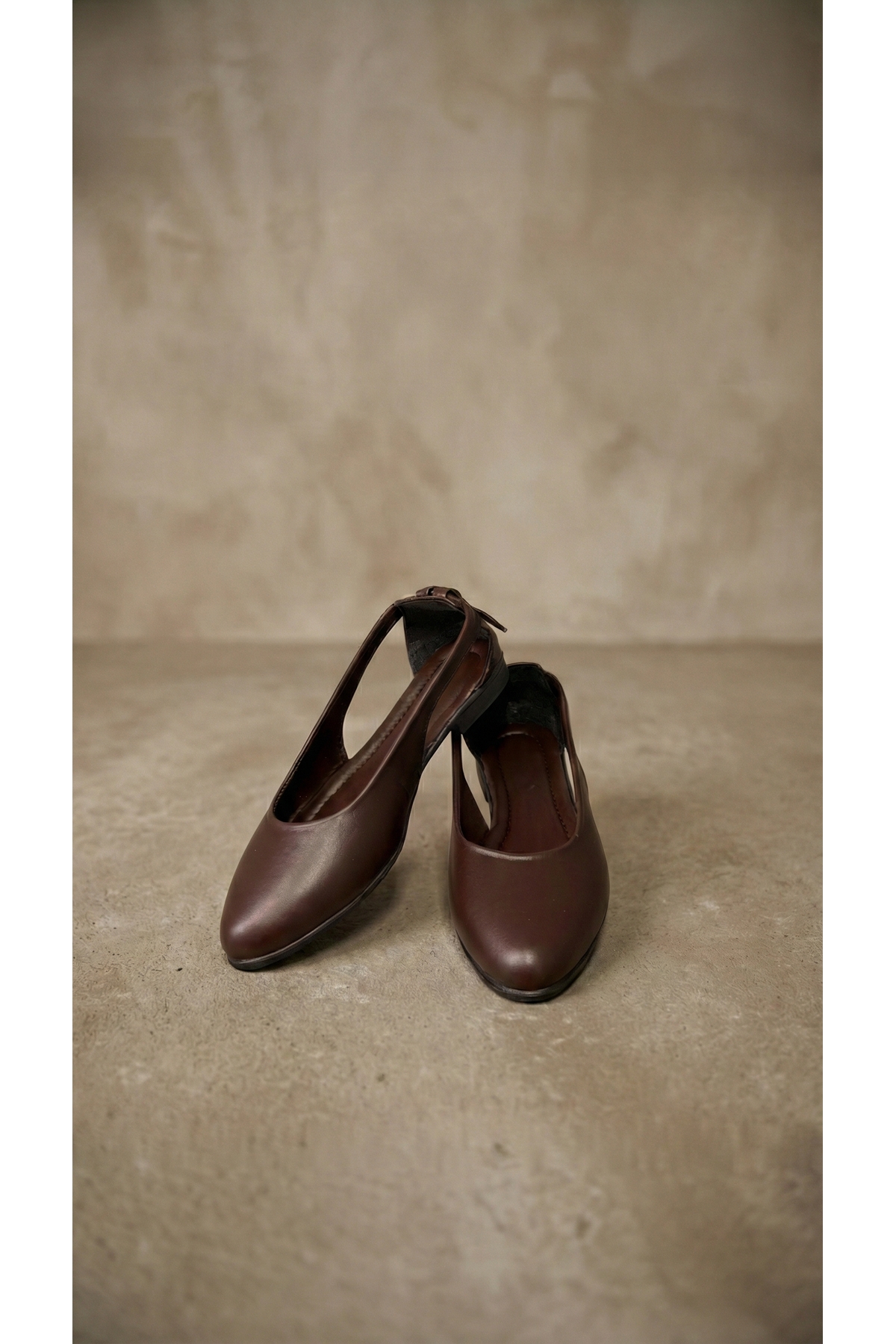 Beyond   Kadın Kahverengi Yanı Açık Fiyonklu Deri Babet 1.5cm BYNDİMJ01 - Görsel 5