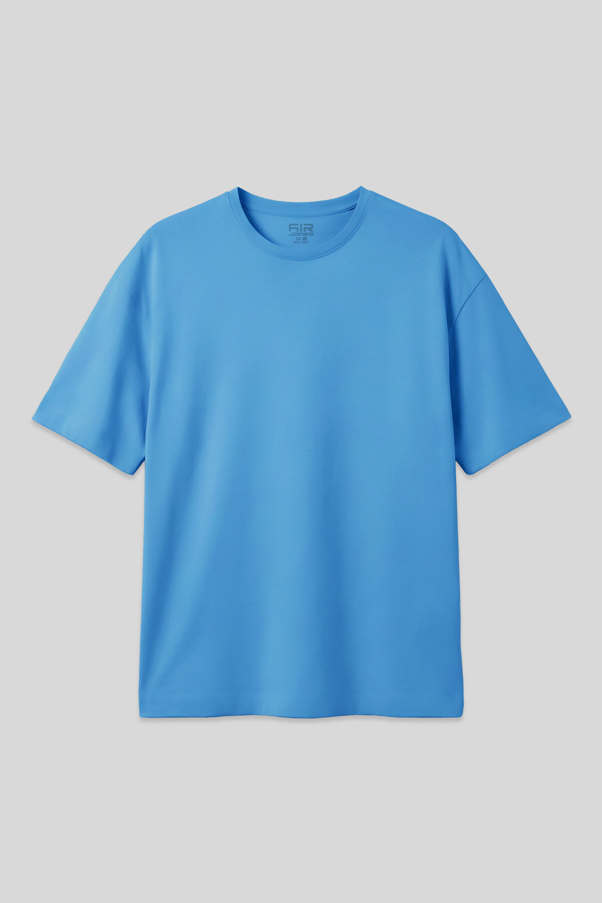 Petrol Blue Cotton Thick Soft Textured Oversize Fit Basic Men's T-Shirt- 88377
