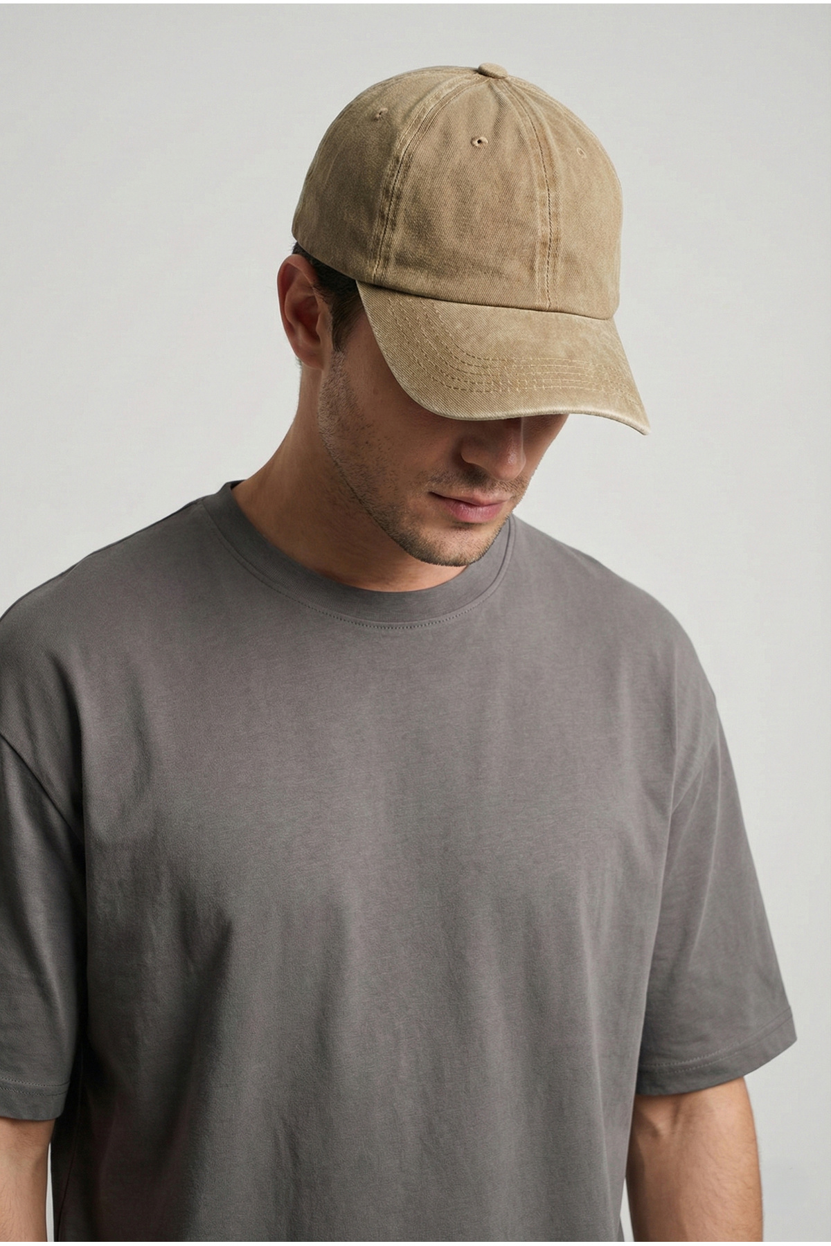 OnMyHead  Açık Kahve Yıkamalı Kep - Görsel 3