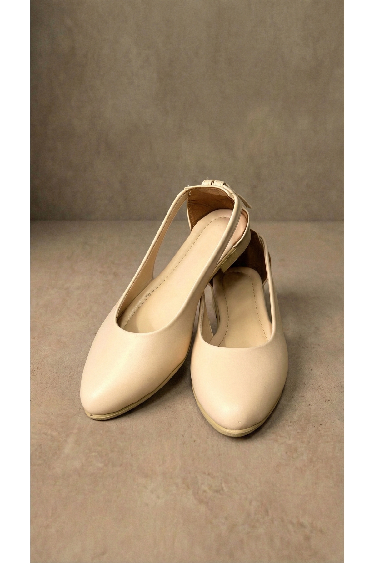 Beyond   Kadın Krem Yanı Açık Fiyonklu Deri Babet 1.5cm BYNDİMJ01 - Görsel 6