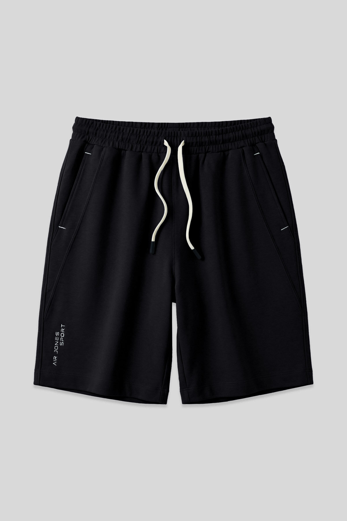 Black Cotton Thick Soft Textured Standard Fit Basic Men's Shorts - 81278