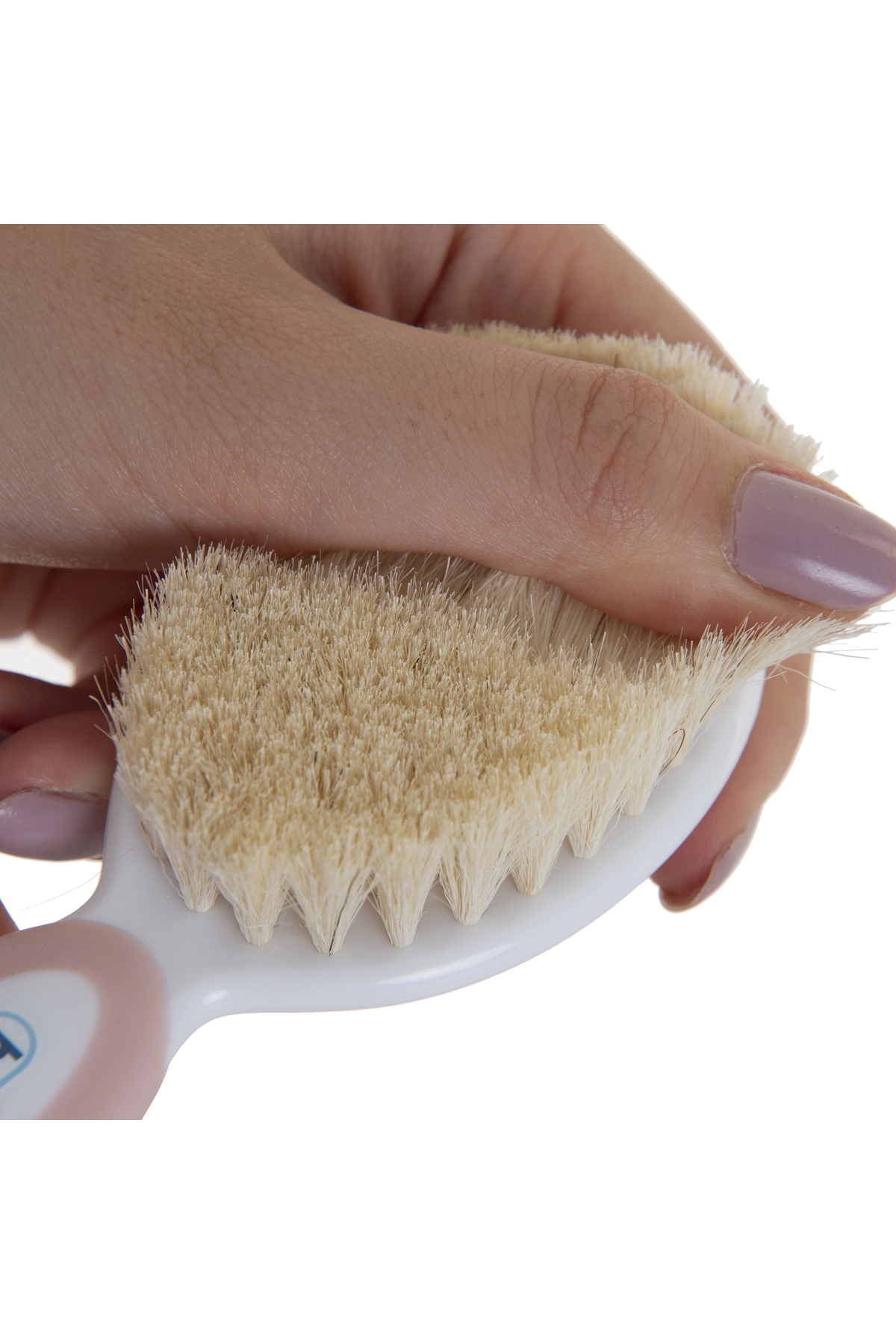 Babyjem Doğal Kıllı Fırça Tarak Seti 0 Ay Pembe fotoğrafı 4 (önizleme)