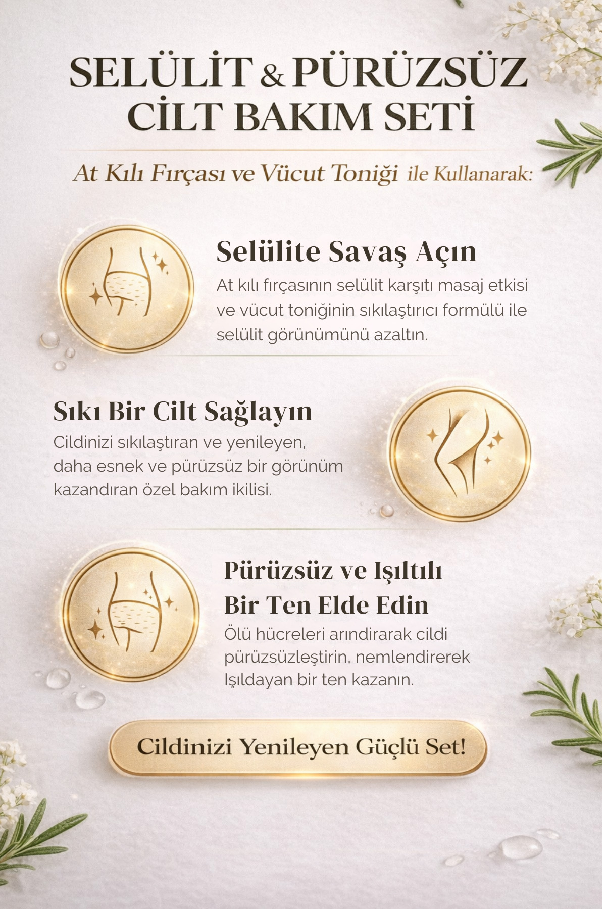 At Kılı Fırçası & Selülit Karşıtı Vücut Toniği Seti | Bölgesel masaj + Sıkılaştırıcı Bakım Seti — TonikSet — تصویر 3 از 8