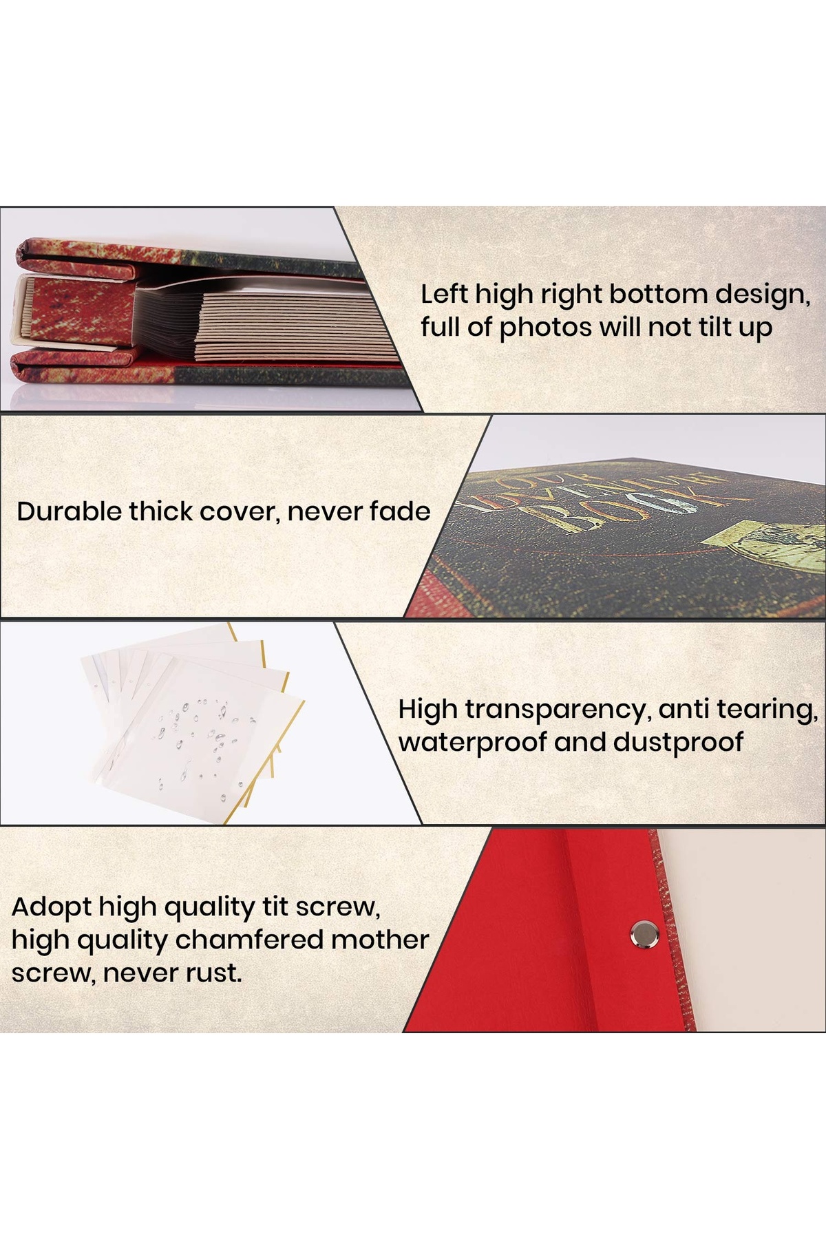 Hype Store Manyetik kendinden yapışkanlı yan fotoğraf albümü, el yapımı DIY albümleri, 3x5, 4x6, 6x8, 8x10 foto fotoğrafı 3 (önizleme)